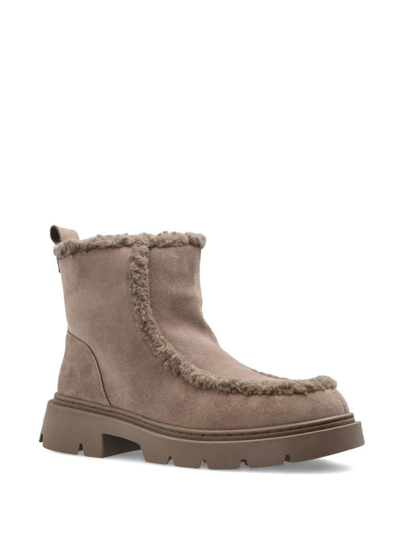 INUIKII shearling-trim ankle boots outlook