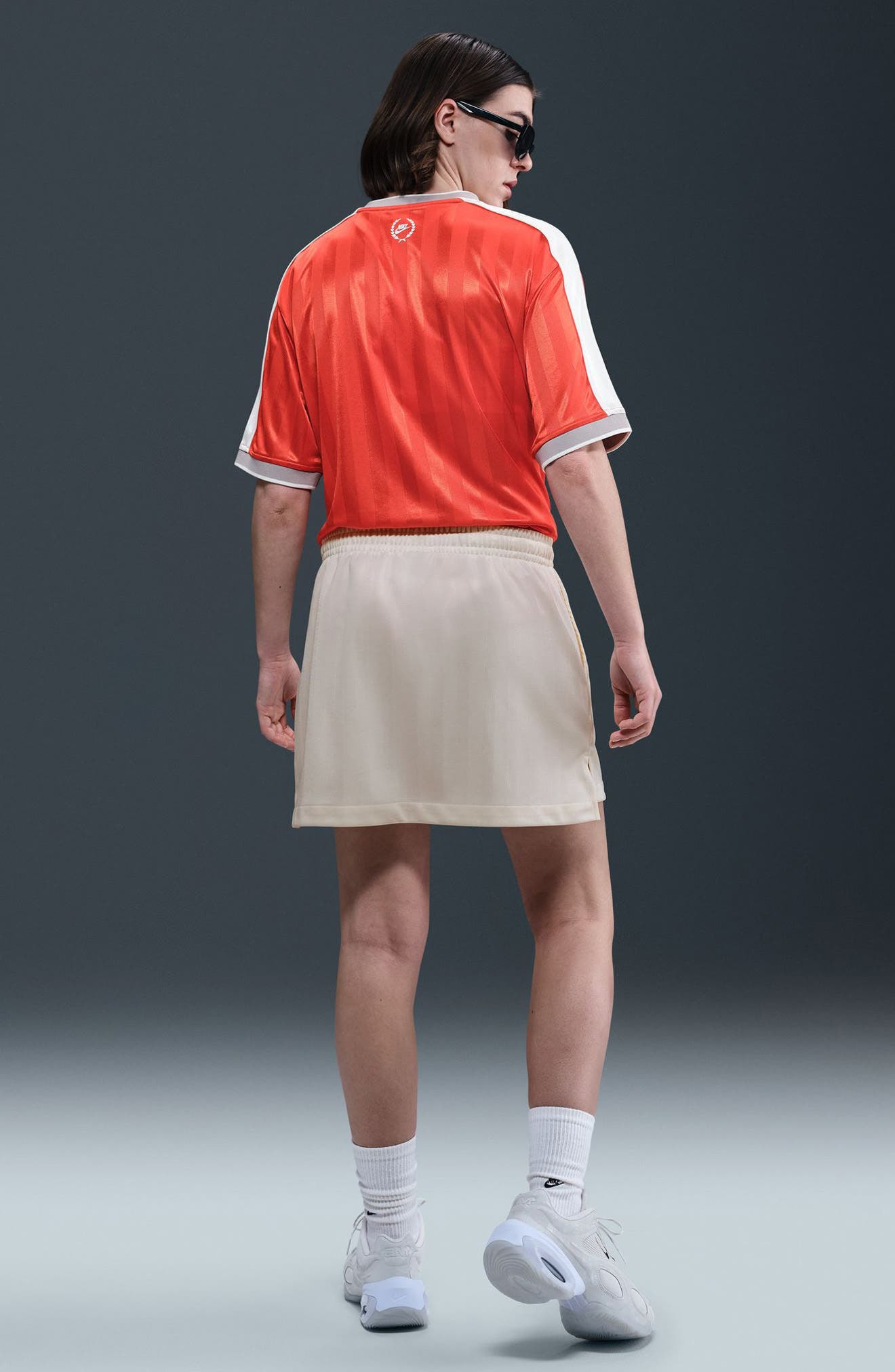Nike Sportswear Jacquard Stripe Miniskirt in Pale Ivory/Sail at Nordstrom - 5