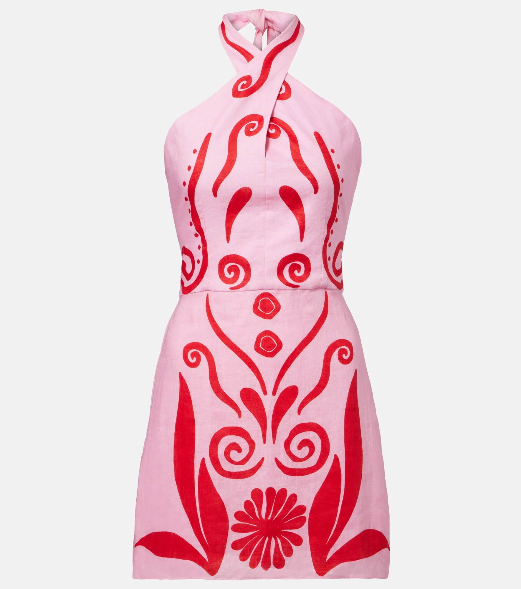 Veneta printed linen minidress - 1