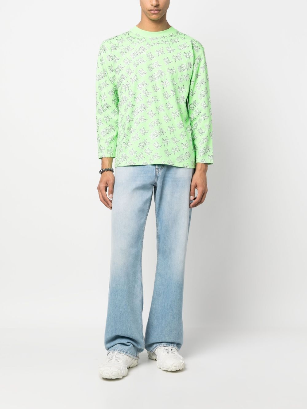 logo-print long-sleeved T-shirt - 2
