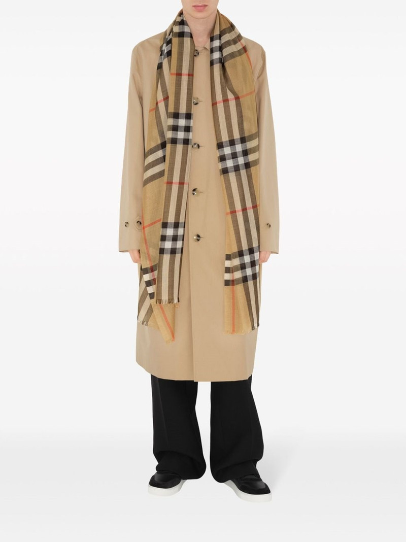 Burberry Giant Check wool and silk scarf outlook