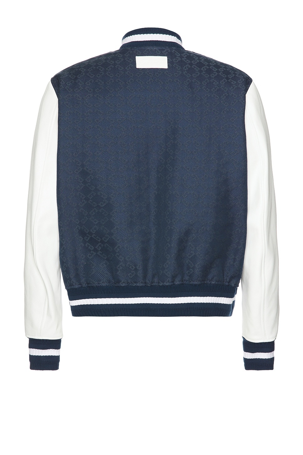 Mixed Material Varsity Jacket - 2