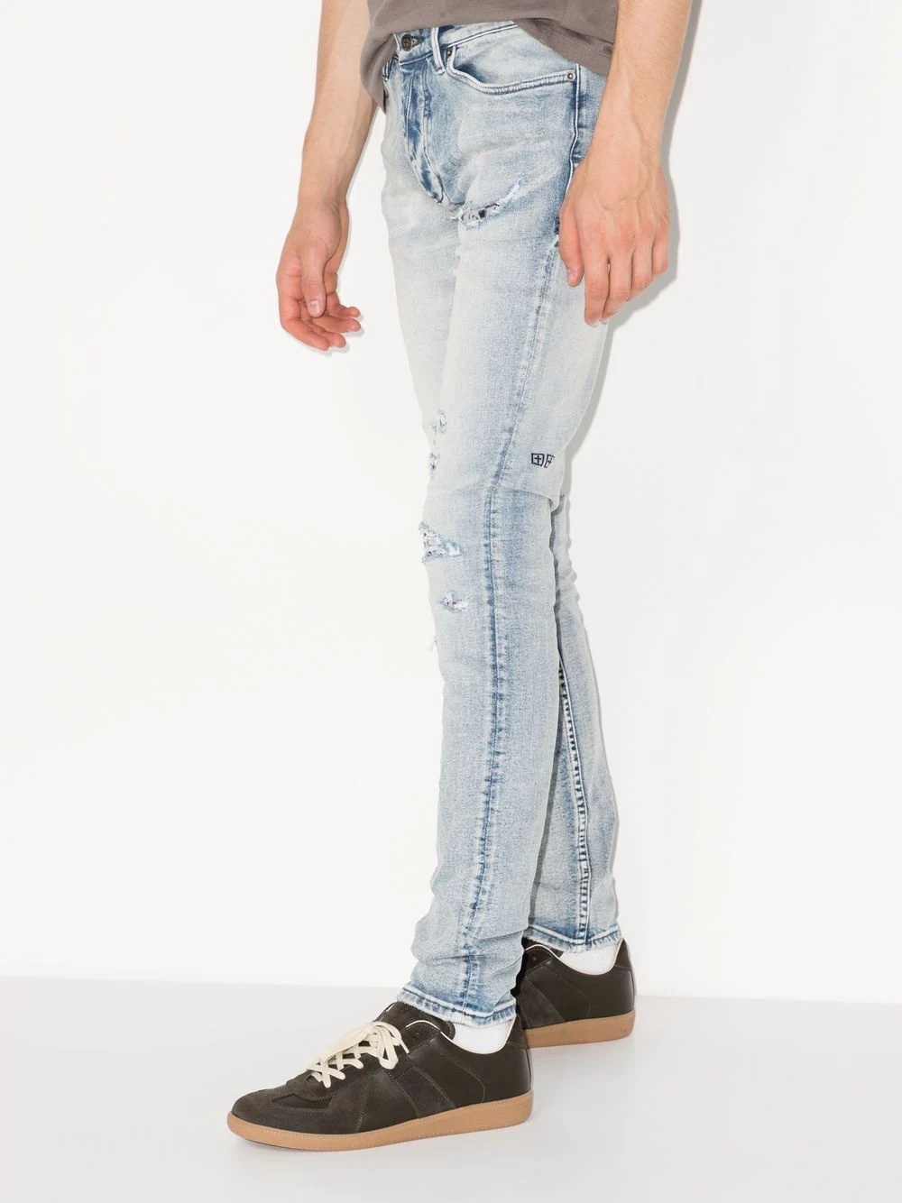 Van Winkle Fire Patch Punk Blu skinny jeans - 2