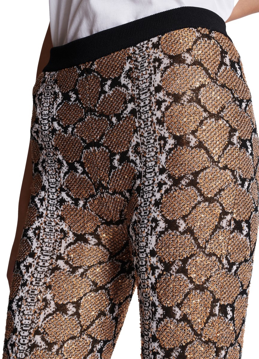 Snakeskin Knit Pants - 4