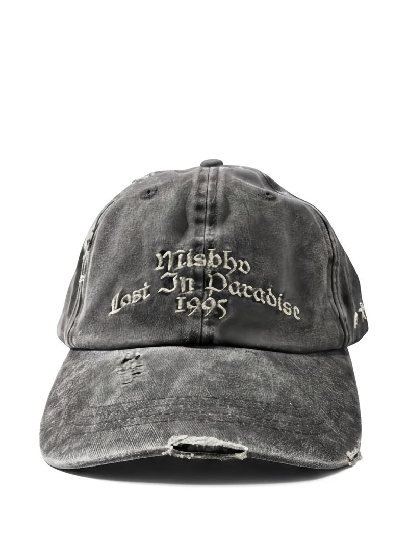 embroidered distressed cap 1