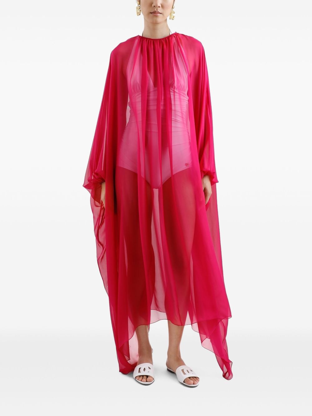 sheer kaftan dress - 2