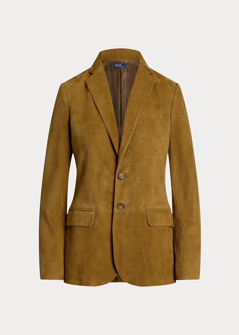 Single-Breasted Lamb-Suede Blazer 1