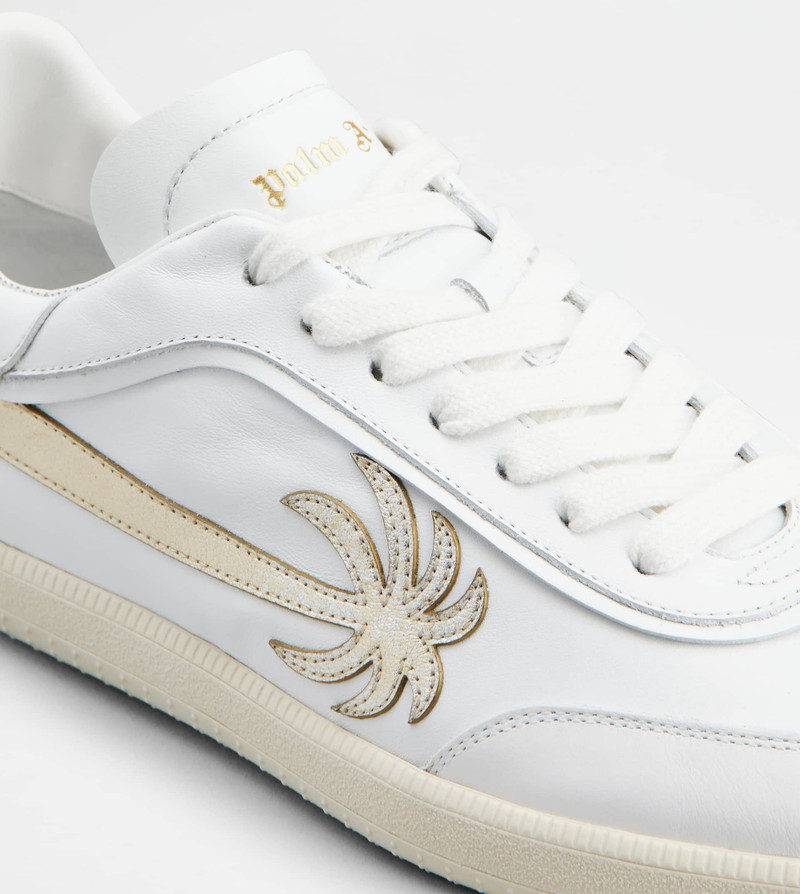 TOD'S TABS SNEAKERS PALM ANGELS IN LEATHER - WHITE, GOLD 5