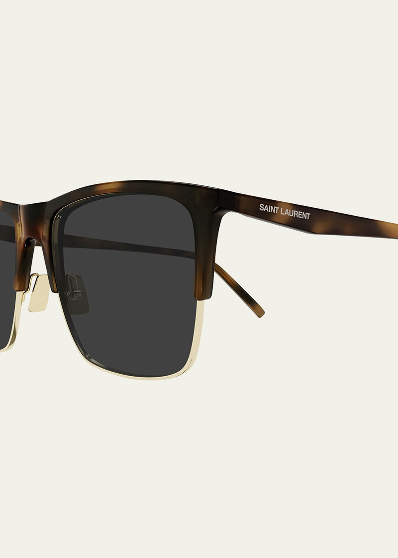 SAINT LAURENT Men's SL 768M Acetate Rectangle Sunglasses outlook