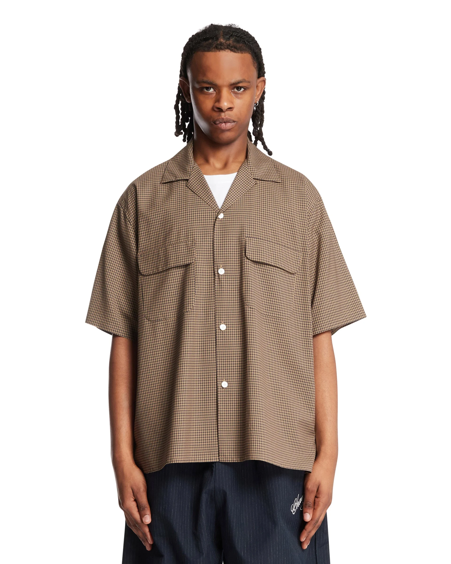 Brown Wool Shirt - 1