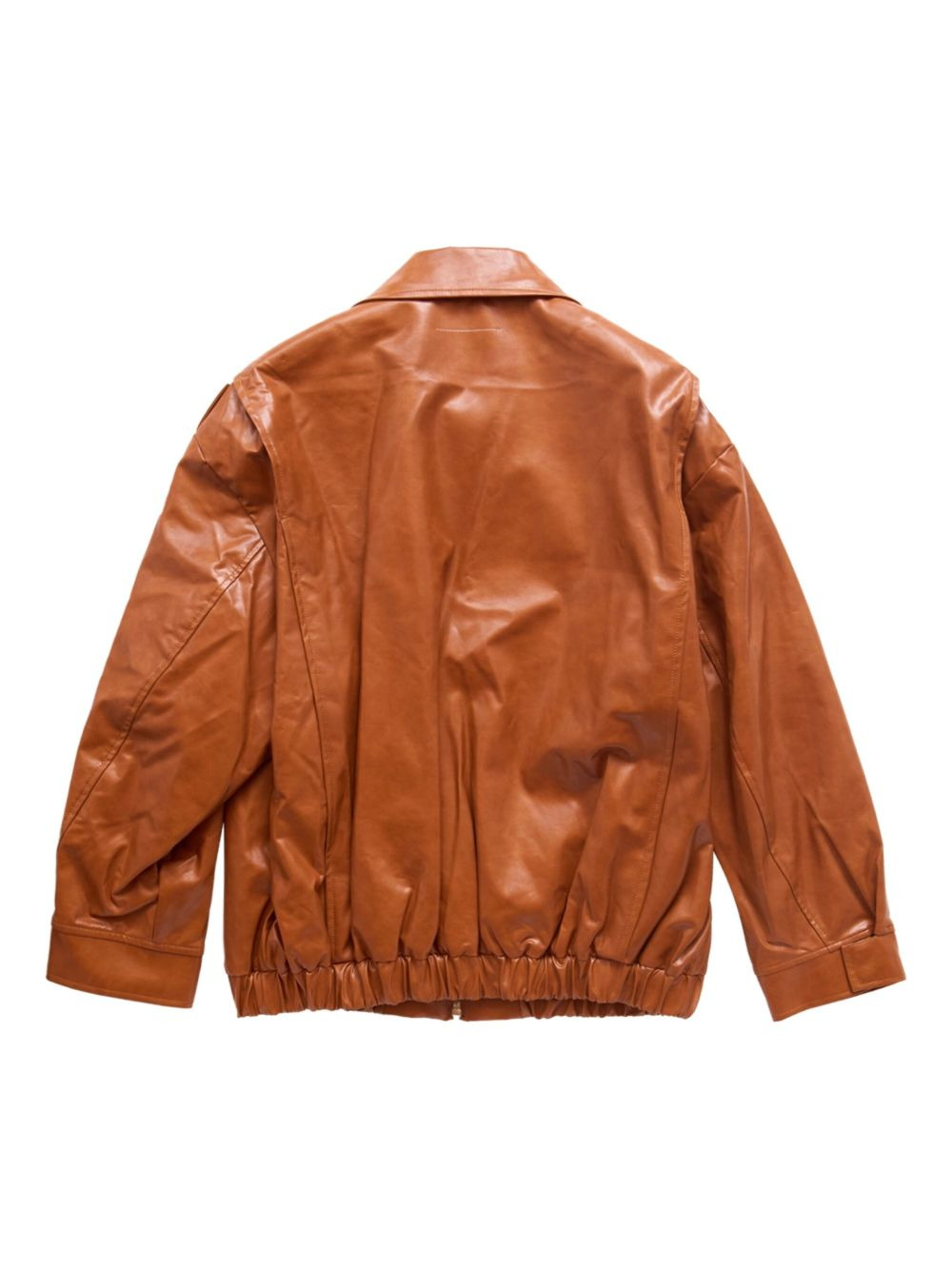 faux-leather bomber jacket - 2