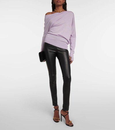 TOM FORD Off-shoulder cashmere and silk sweater outlook