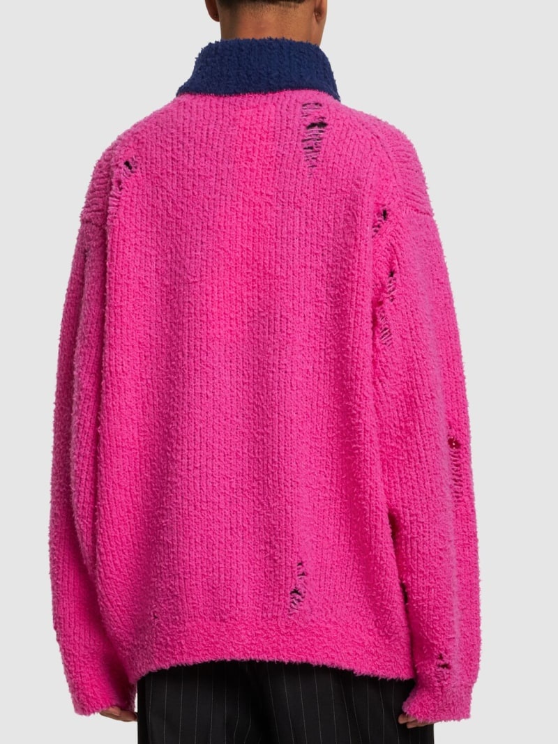 Wool blend knit jacket - 3
