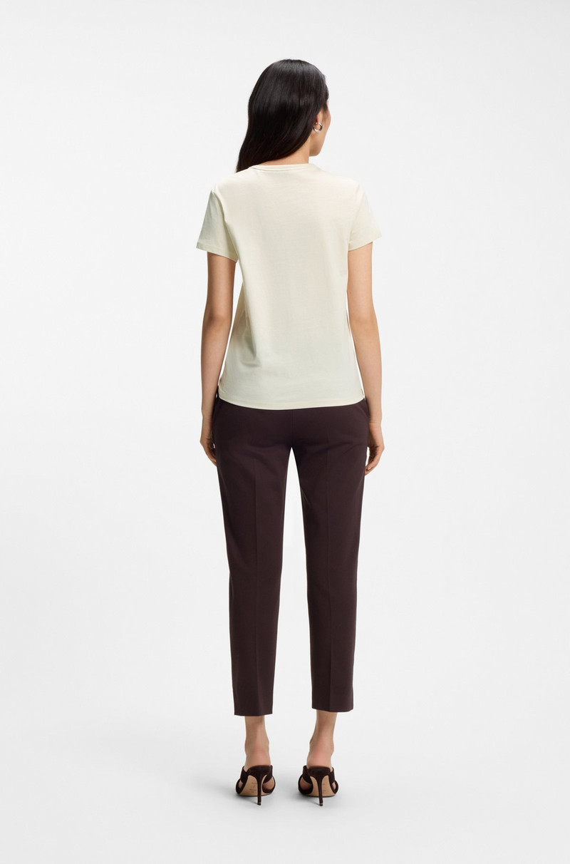 COTTON-JERSEY SLIM-FIT T-SHIRT WITH DOUBLE B MONOGRAM 4