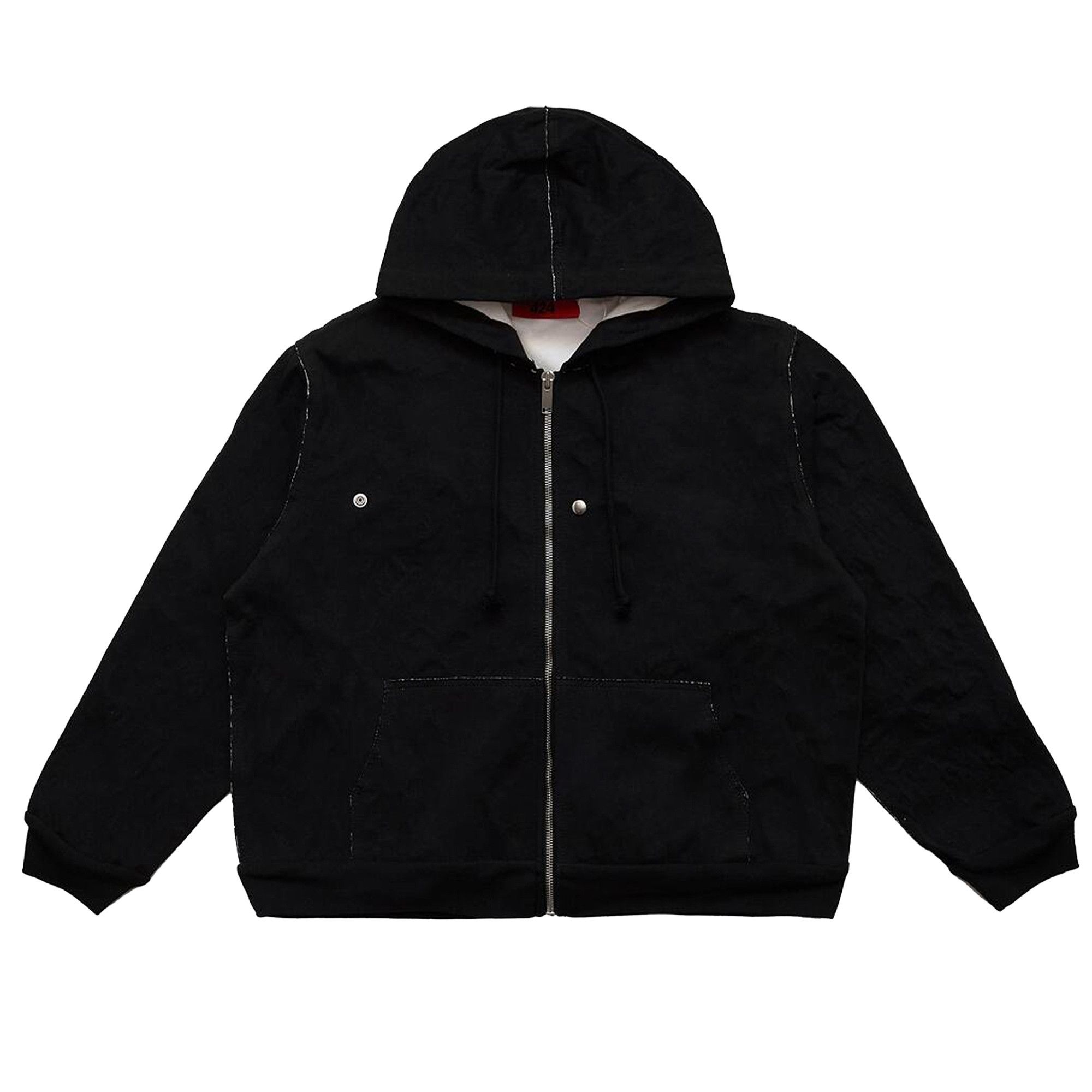 424 Molded Wrapped Hoodie 'Black' - 1