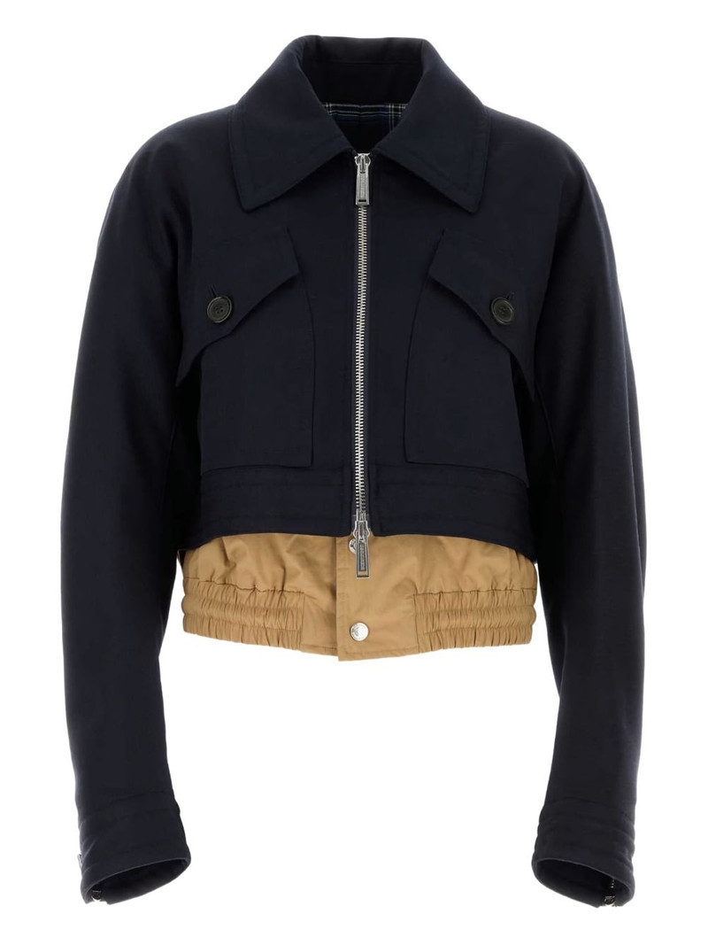cotton-blend cropped jacket 1