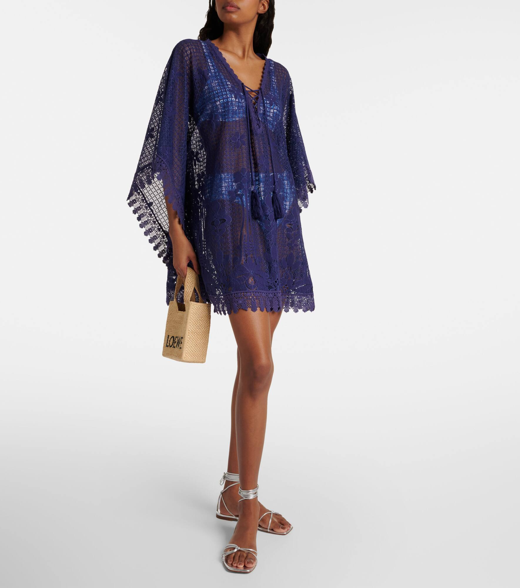 Cindy embroidered cotton-blend kaftan - 2