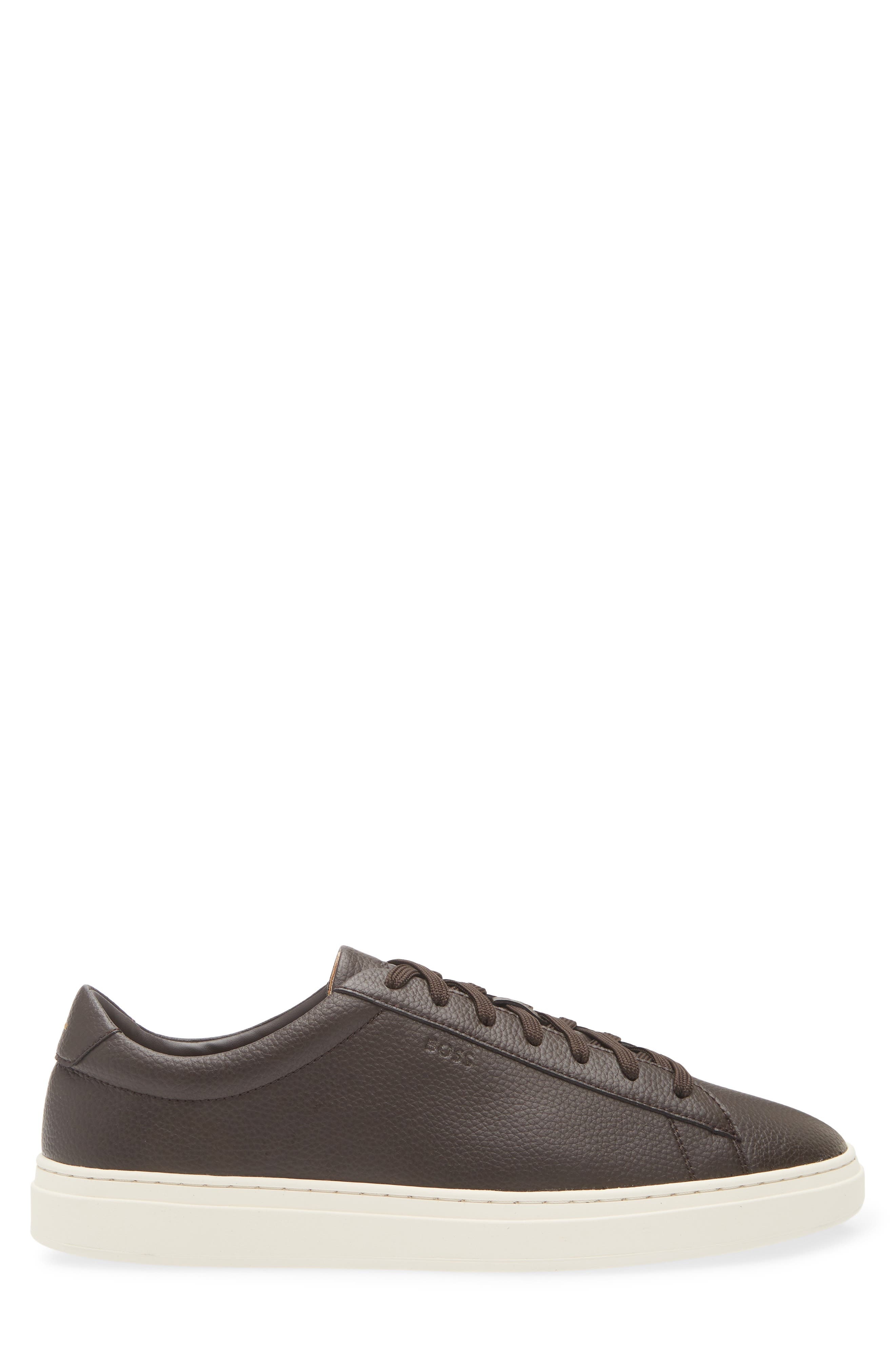 BOSS Kieren Low Top Sneaker in Dark Brown at Nordstrom - 3