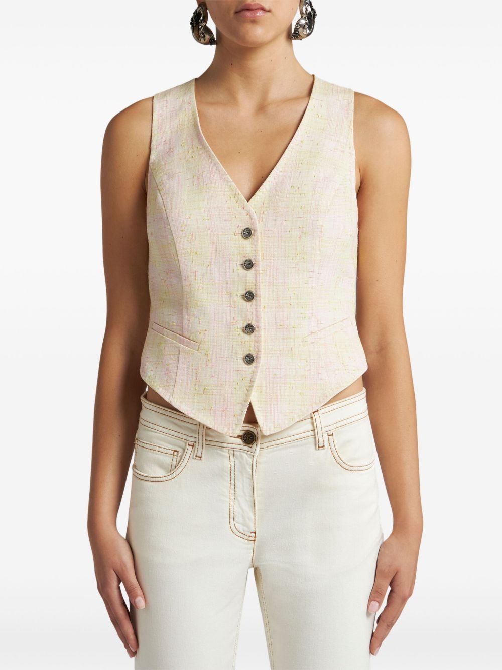 slub waistcoat - 3