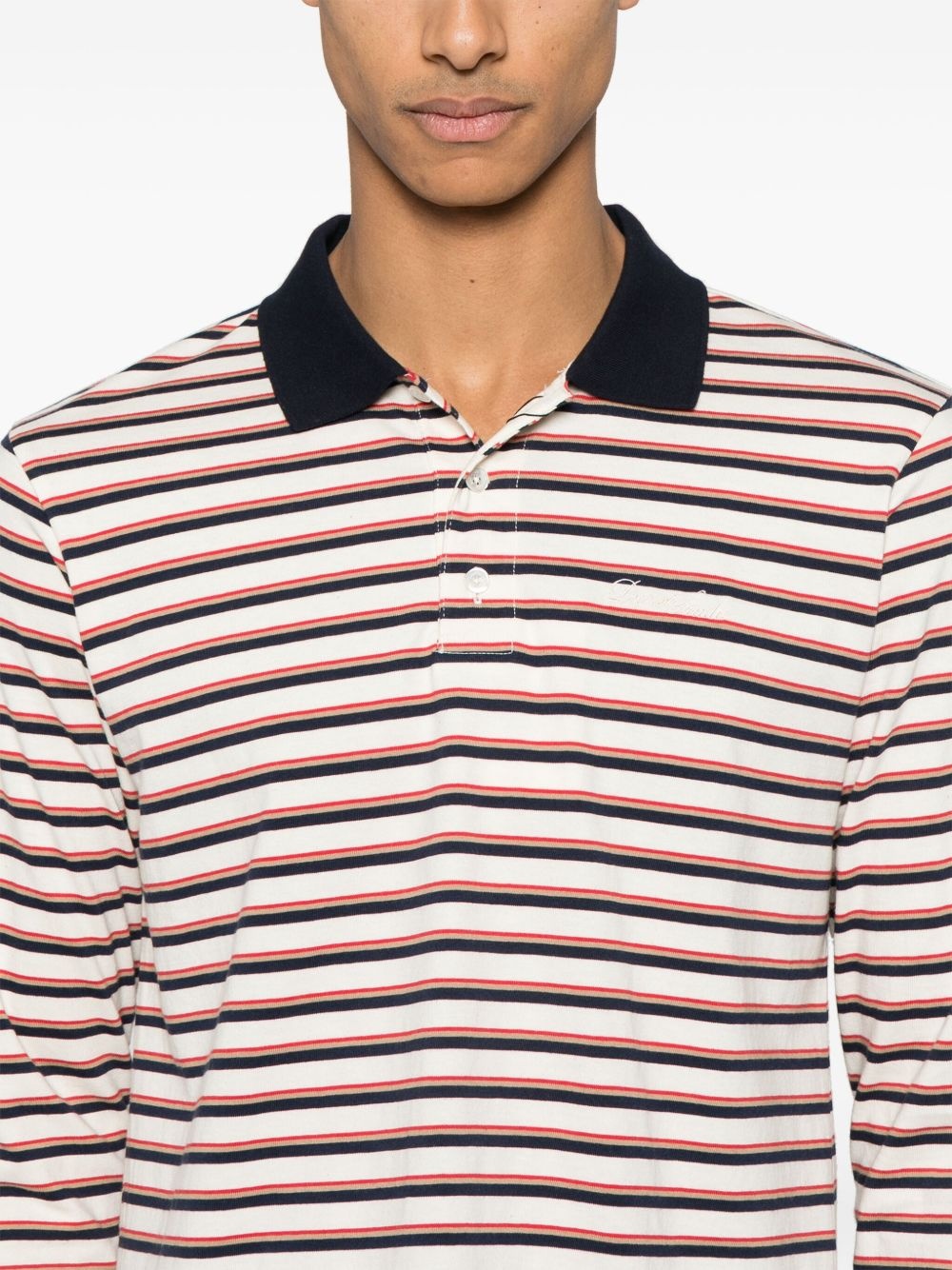 multi-stripe polo shirt - 5