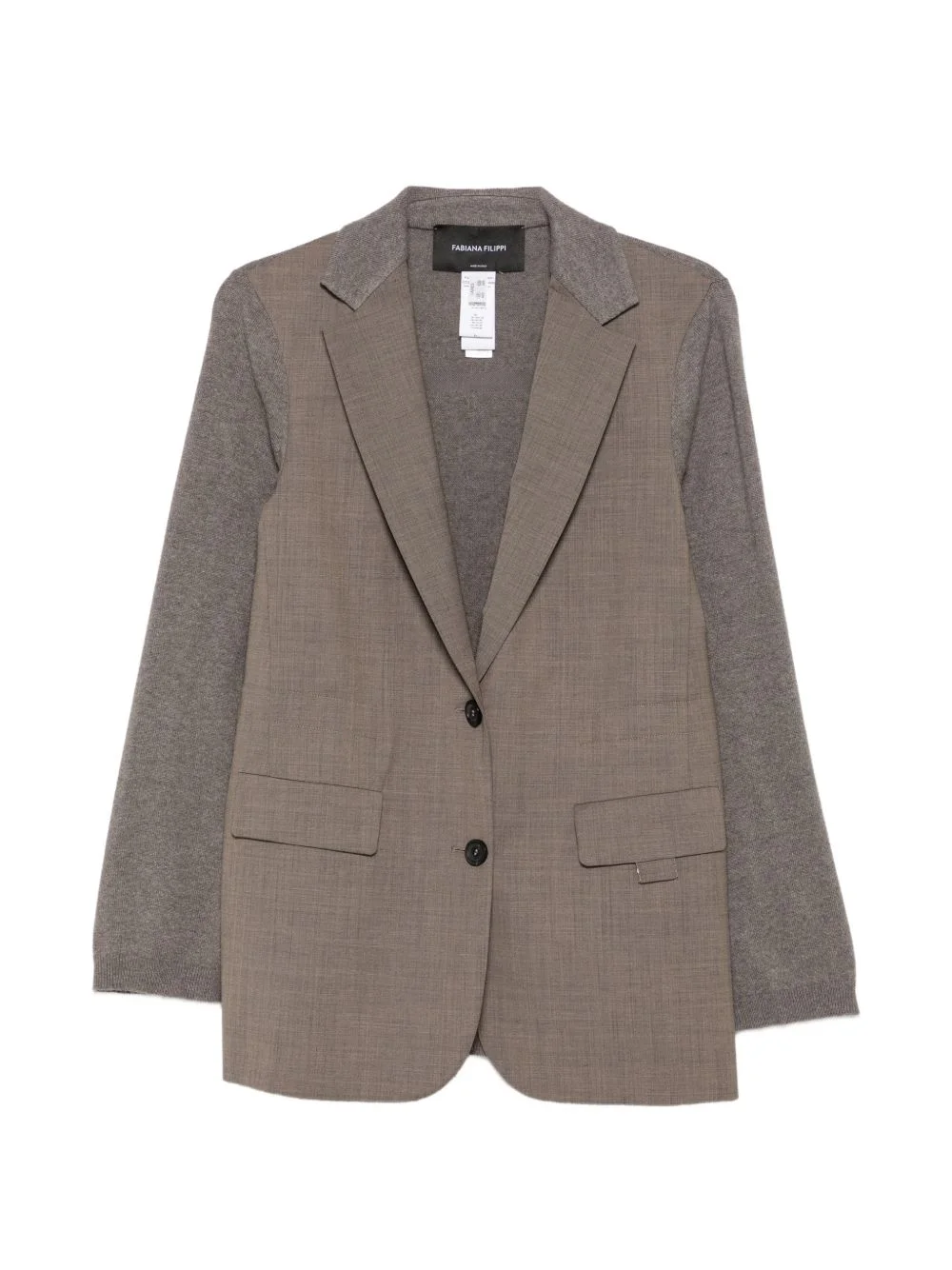panelled notch-lapel blazer - 1