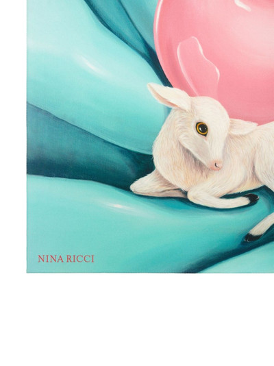 NINA RICCI The Apple And The Lamb-print silk scarf outlook