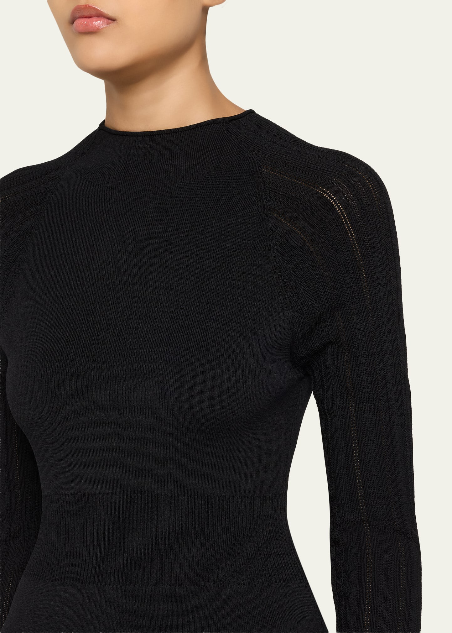 Long-Sleeve Mock-Neck Top - 5
