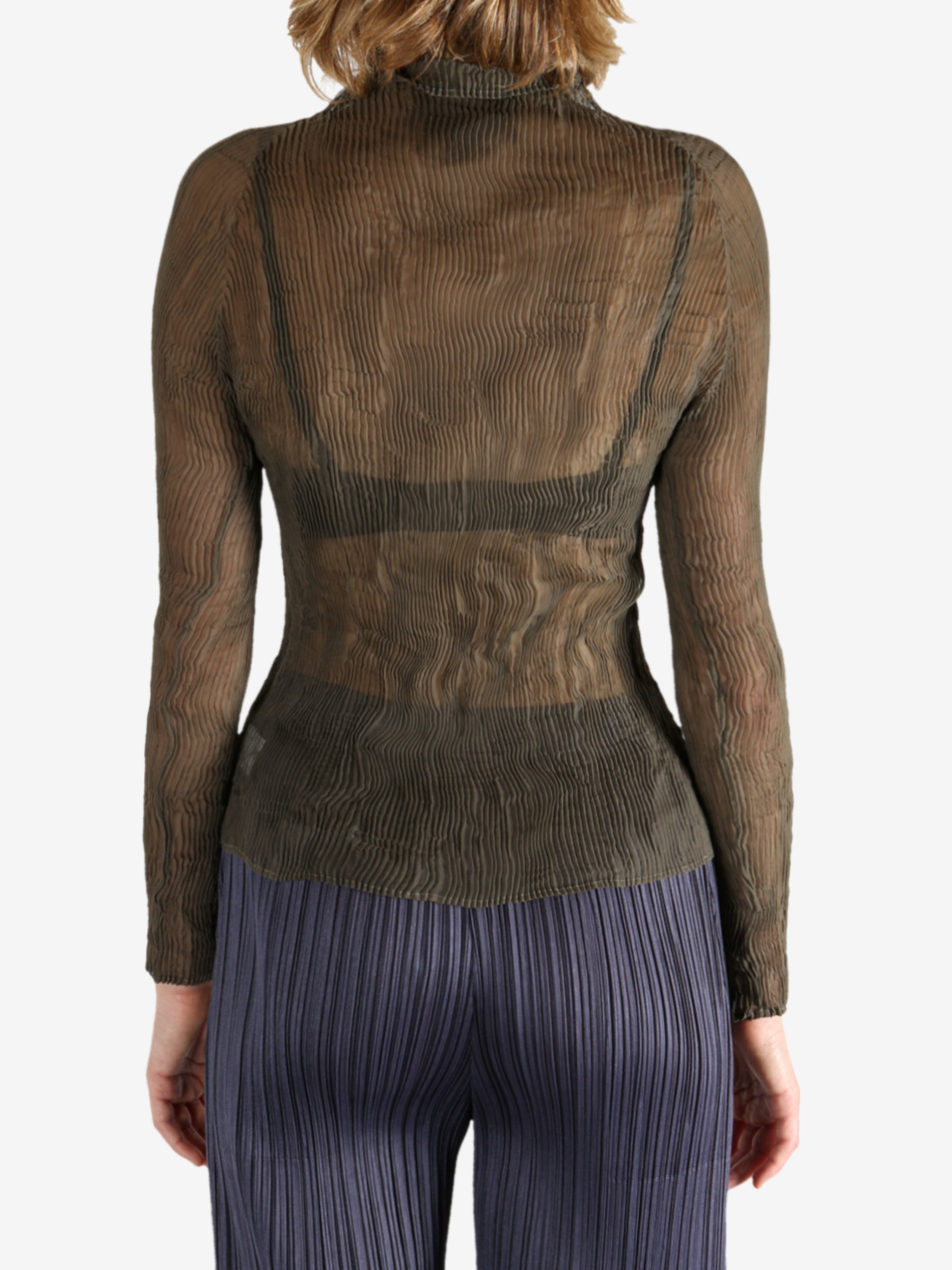 ISSEY MIYAKE - Women Chiffon Twist 1 Shirt - 3