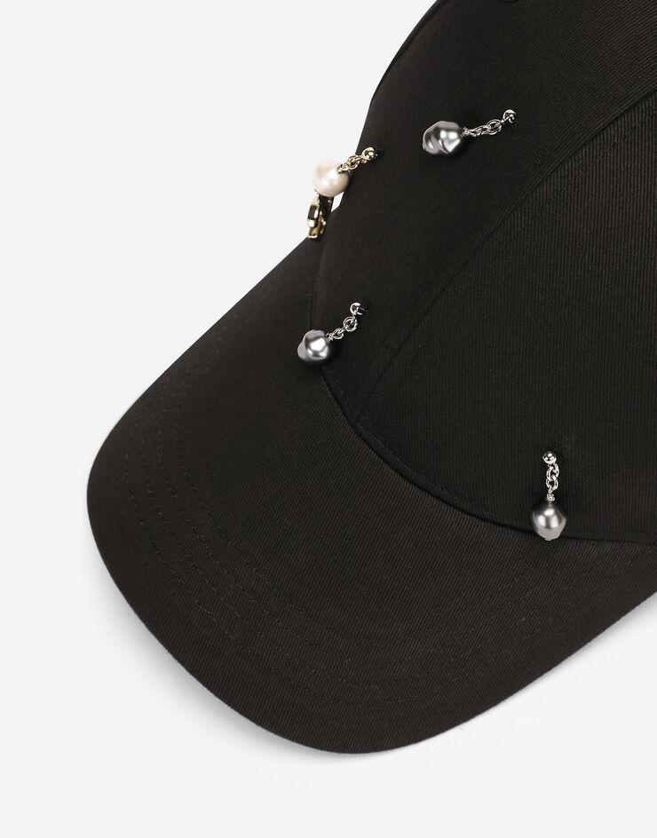 Baseball cap with pearls and DG pendants - 2