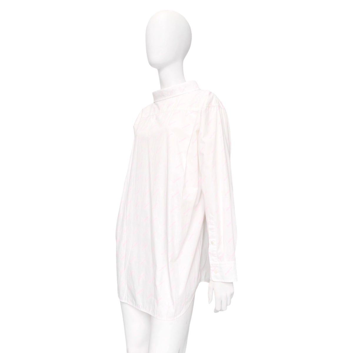 Balenciaga 2020 Demna Logo All-over Oversized Double-Back Shirt - 5