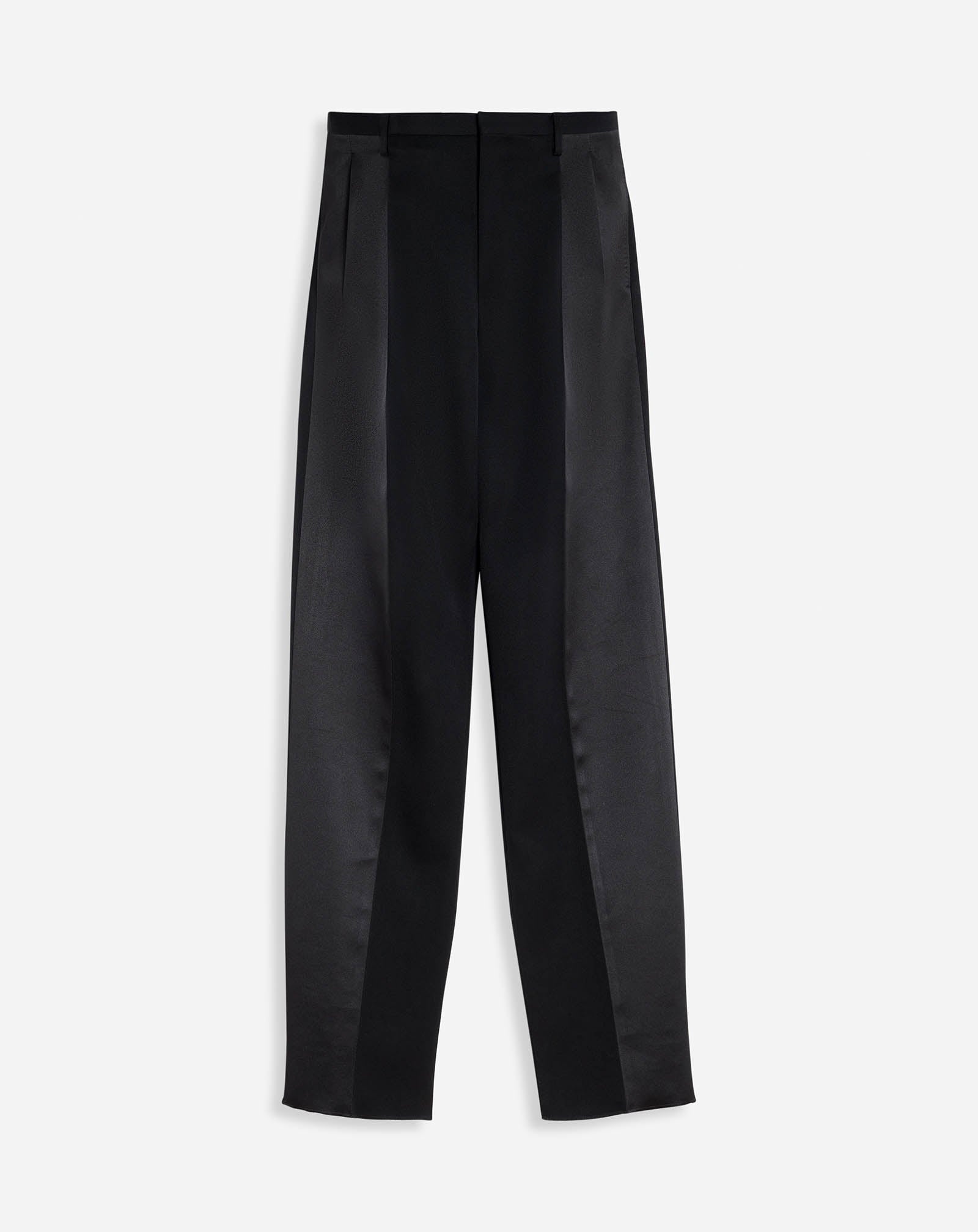 TWO PLEATED PANTS WITH CONTRASTING PANELS - 1