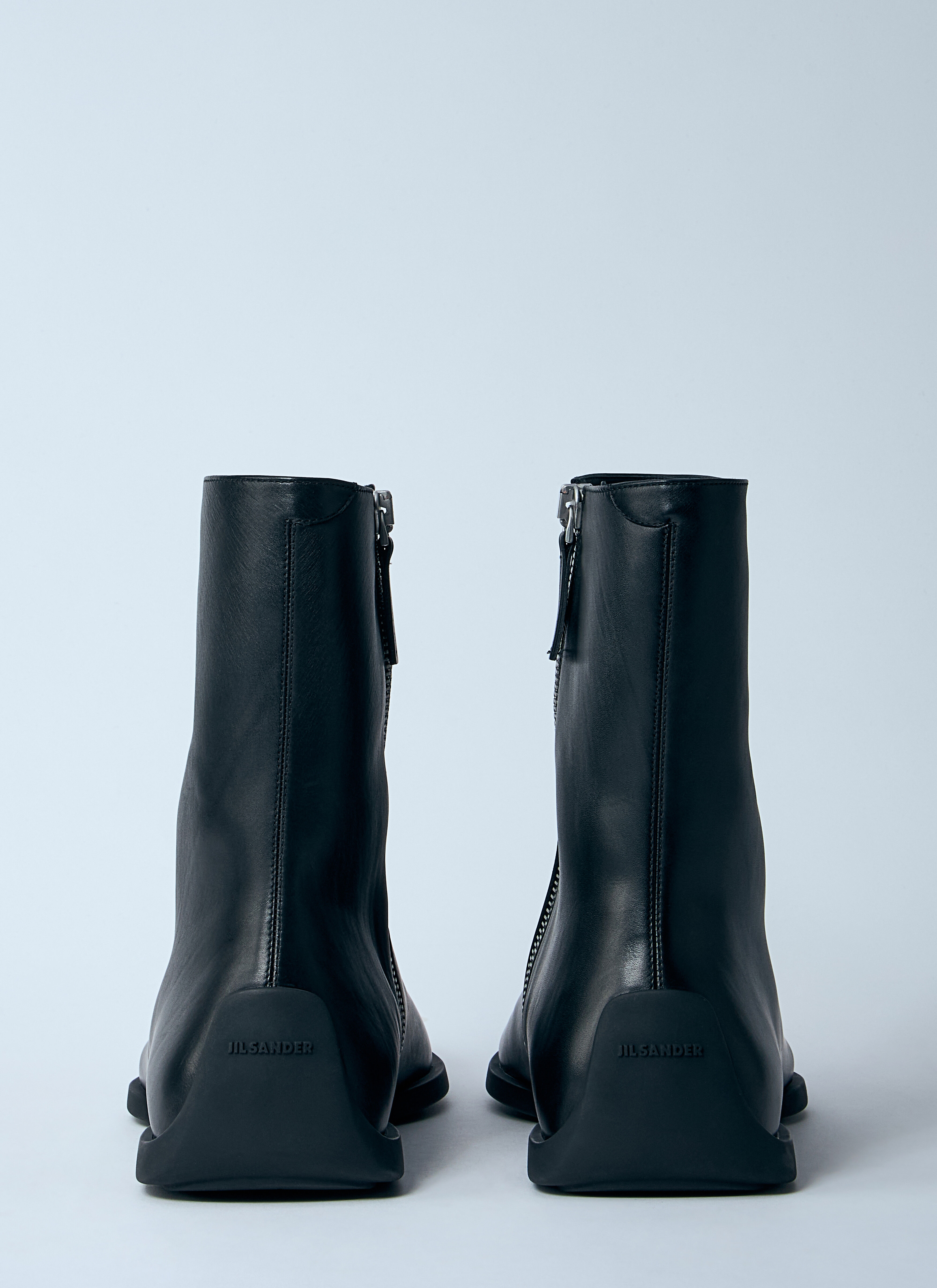 Leather Zip-Up Ankle Boot - 5