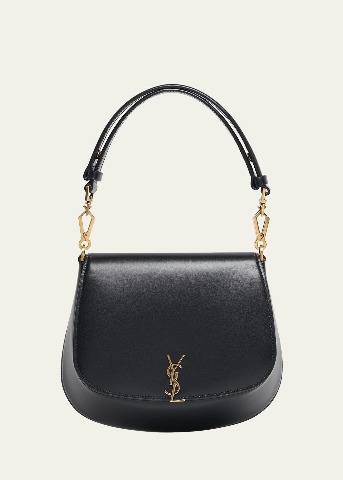 Mini YSL Top-Handle Bag in Calfskin Leather - 1
