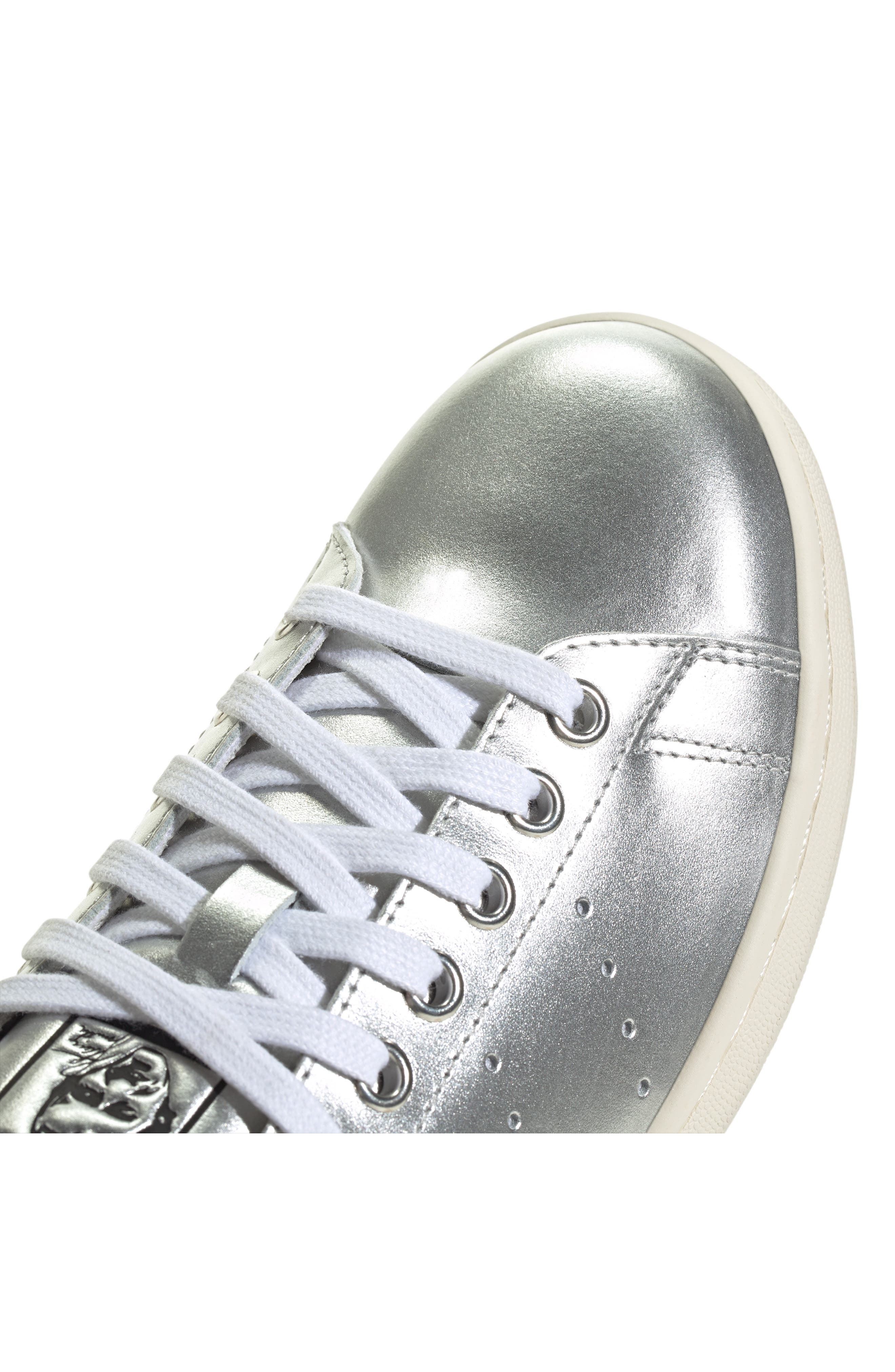 adidas Stan Smith Sneaker in Silver Met/Silver Met/Black at Nordstrom - 7
