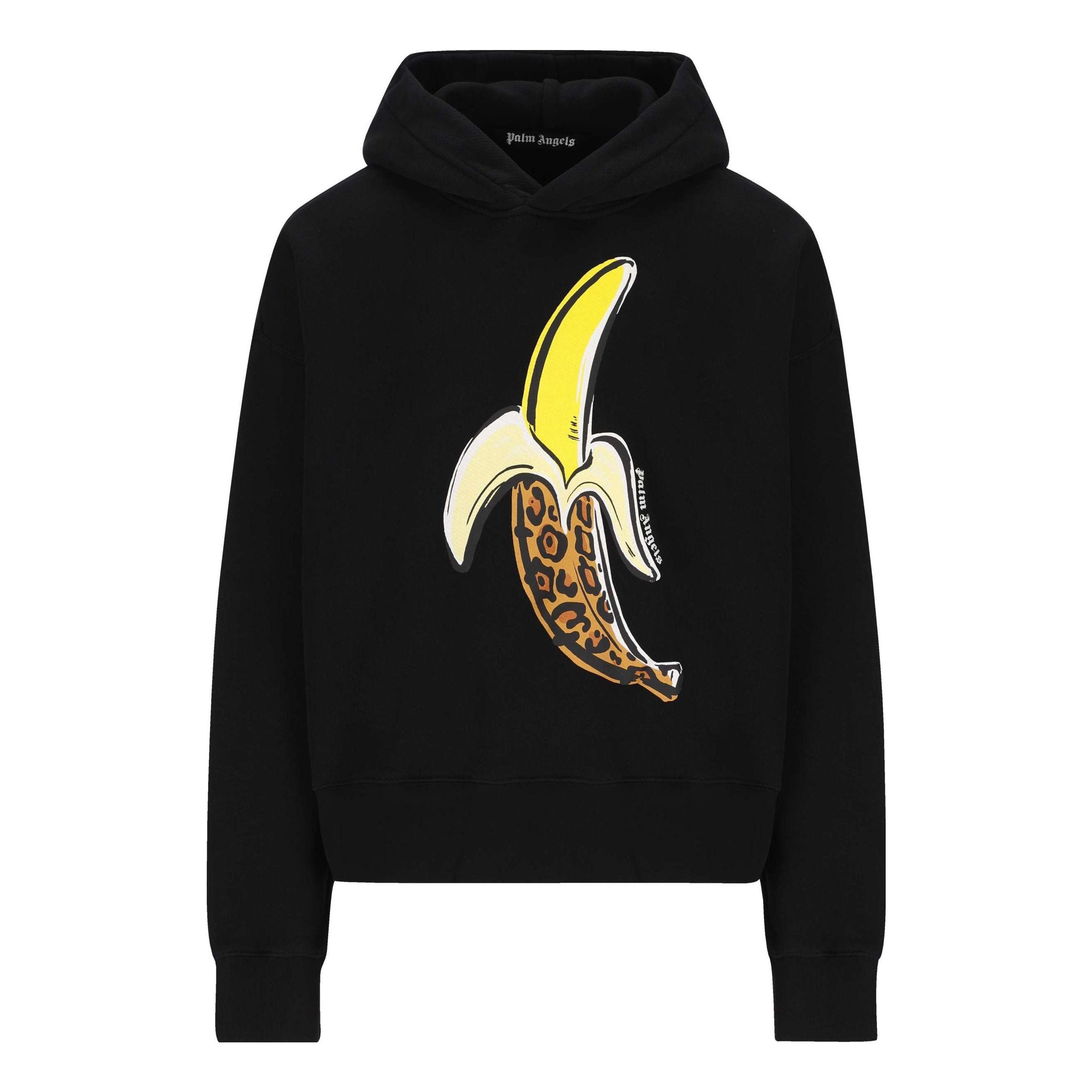 Palm Angels Banana Printed Hoodie 'Black Yellow Leopard' PMBB058F22FLE0091018 - 1