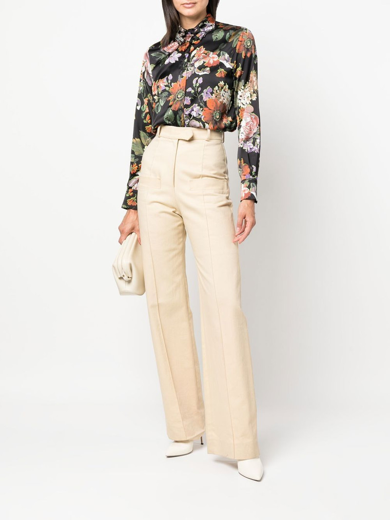 VIVETTA floral-print long-sleeve shirt outlook