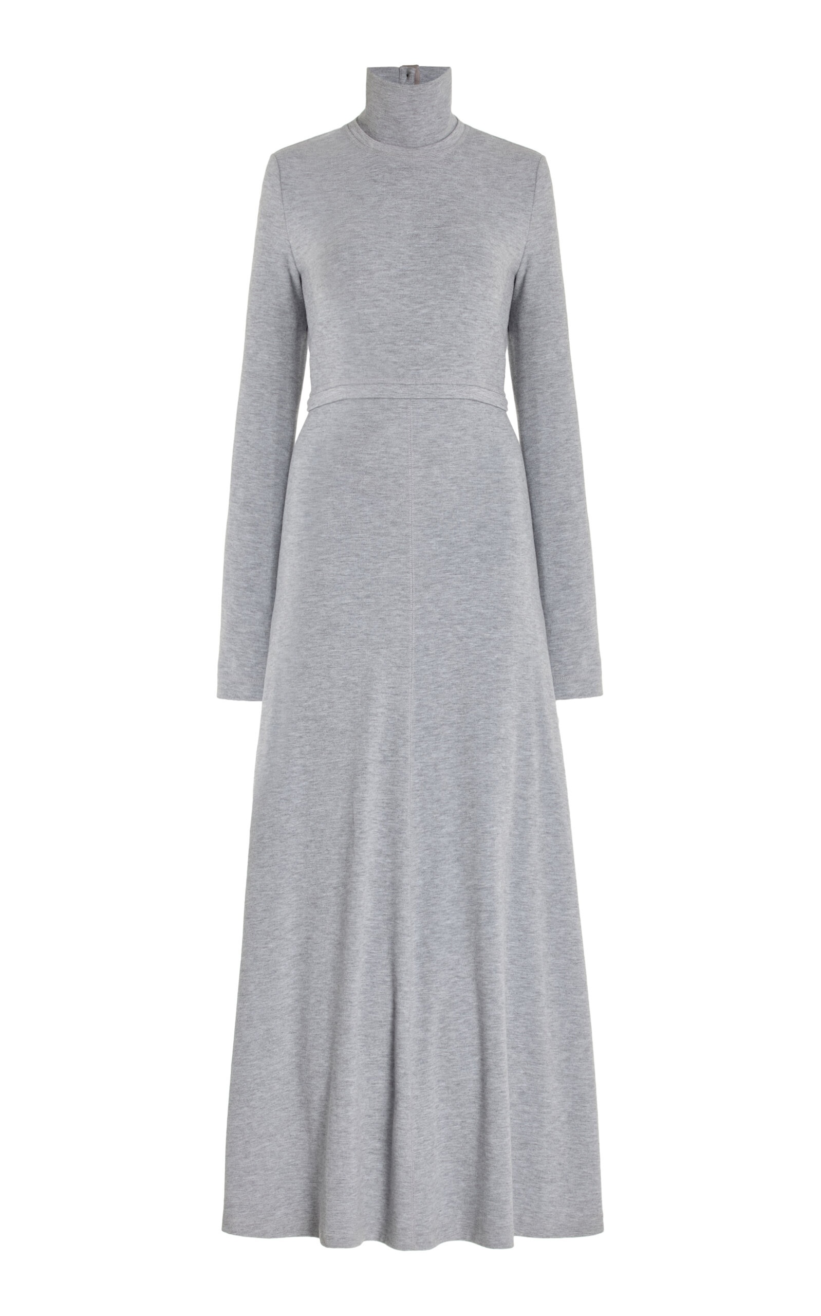 Jayne Brushed Ribbed-Knit Maxi Dress grey - 1