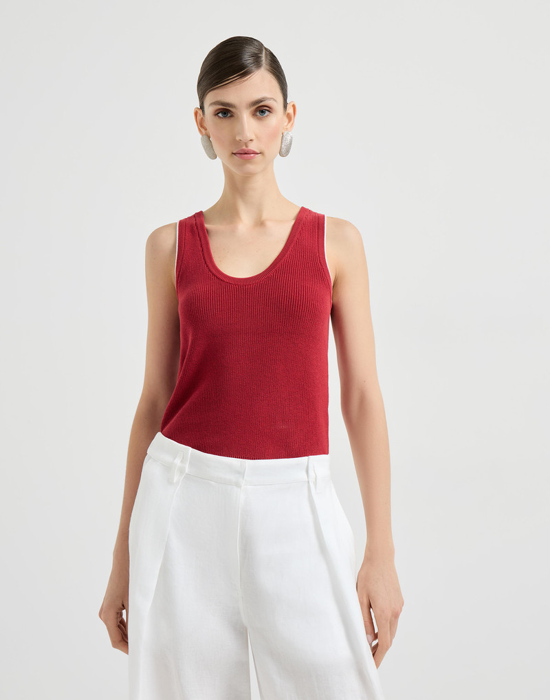 Cotton ribbed knit top 2