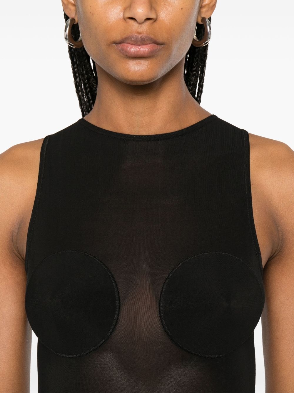 semi-sheer maxi dress - 5