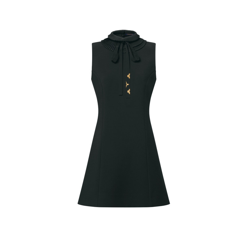 Pleat Collar Fitted Dress 1
