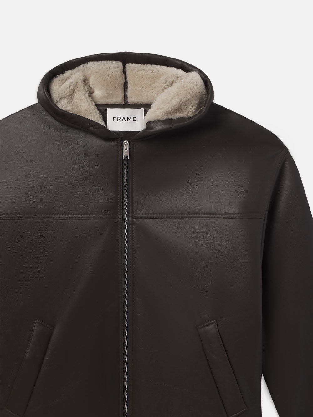 Sherpa Hoodie in Dark Brown - 2