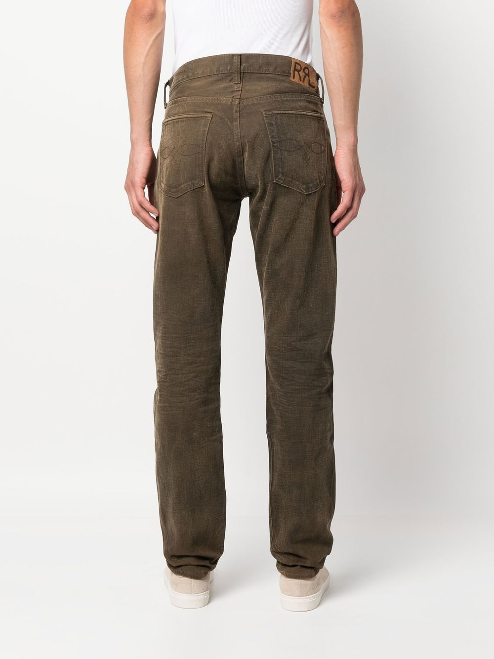 bleach-wash straight-leg jeans - 4