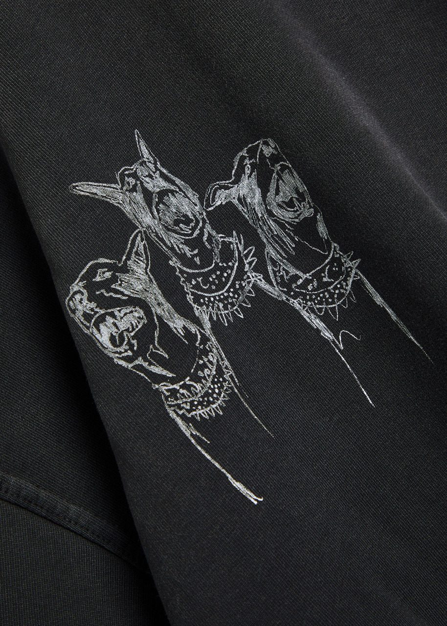 Represent Hand Drawn Thoroughbred Dogs Hooded Cotton Sweatshirt - 5
