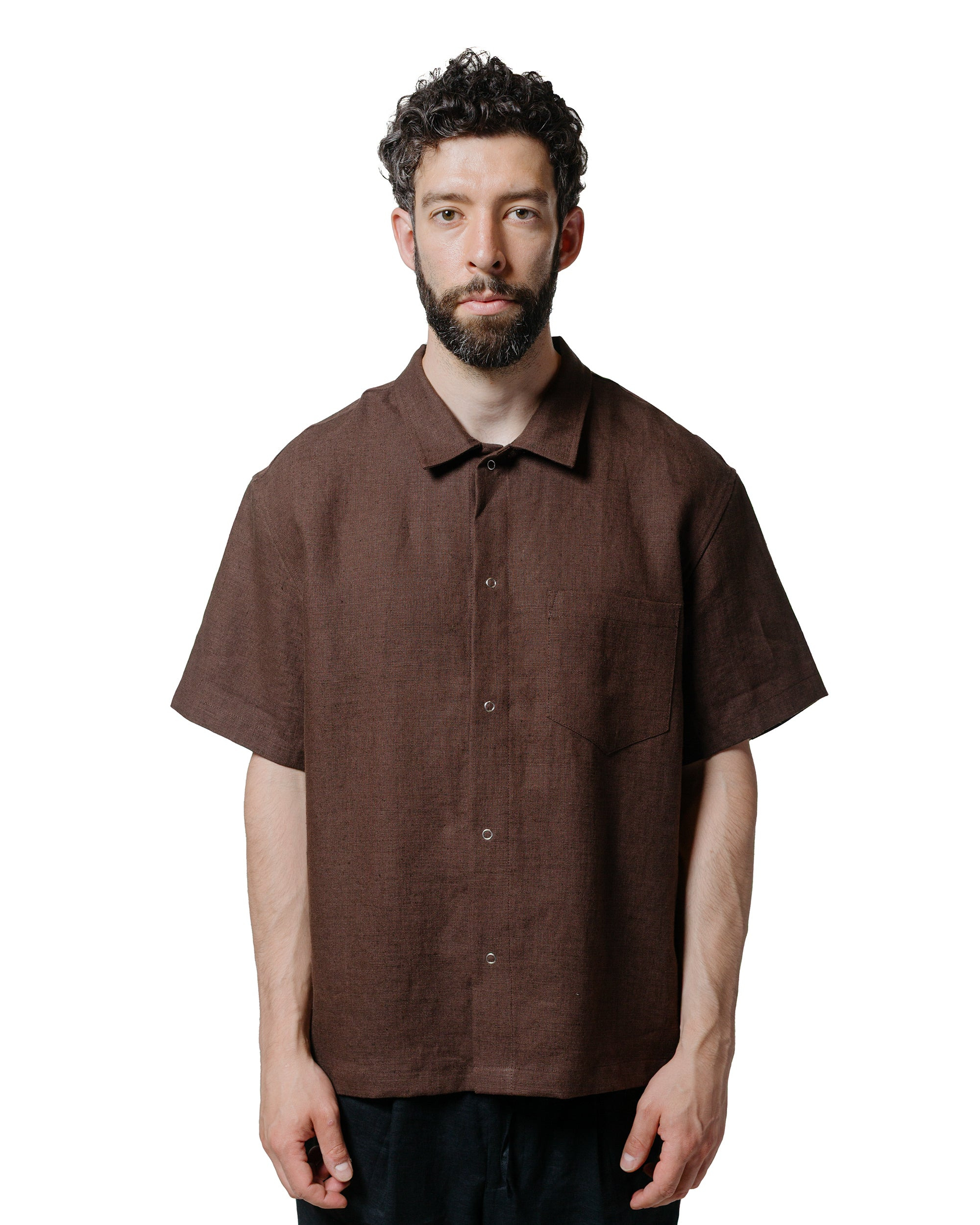 Sundown Shirt Chocolate Brown Welterweight Linen - 2