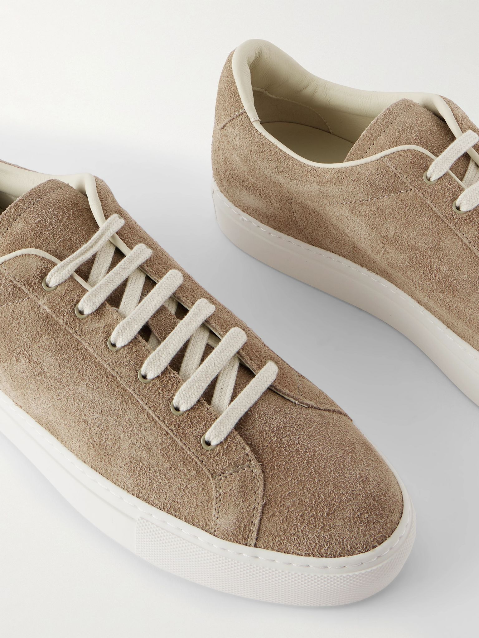 Achilles Sport Brushed-Suede Sneakers Light brown - 5