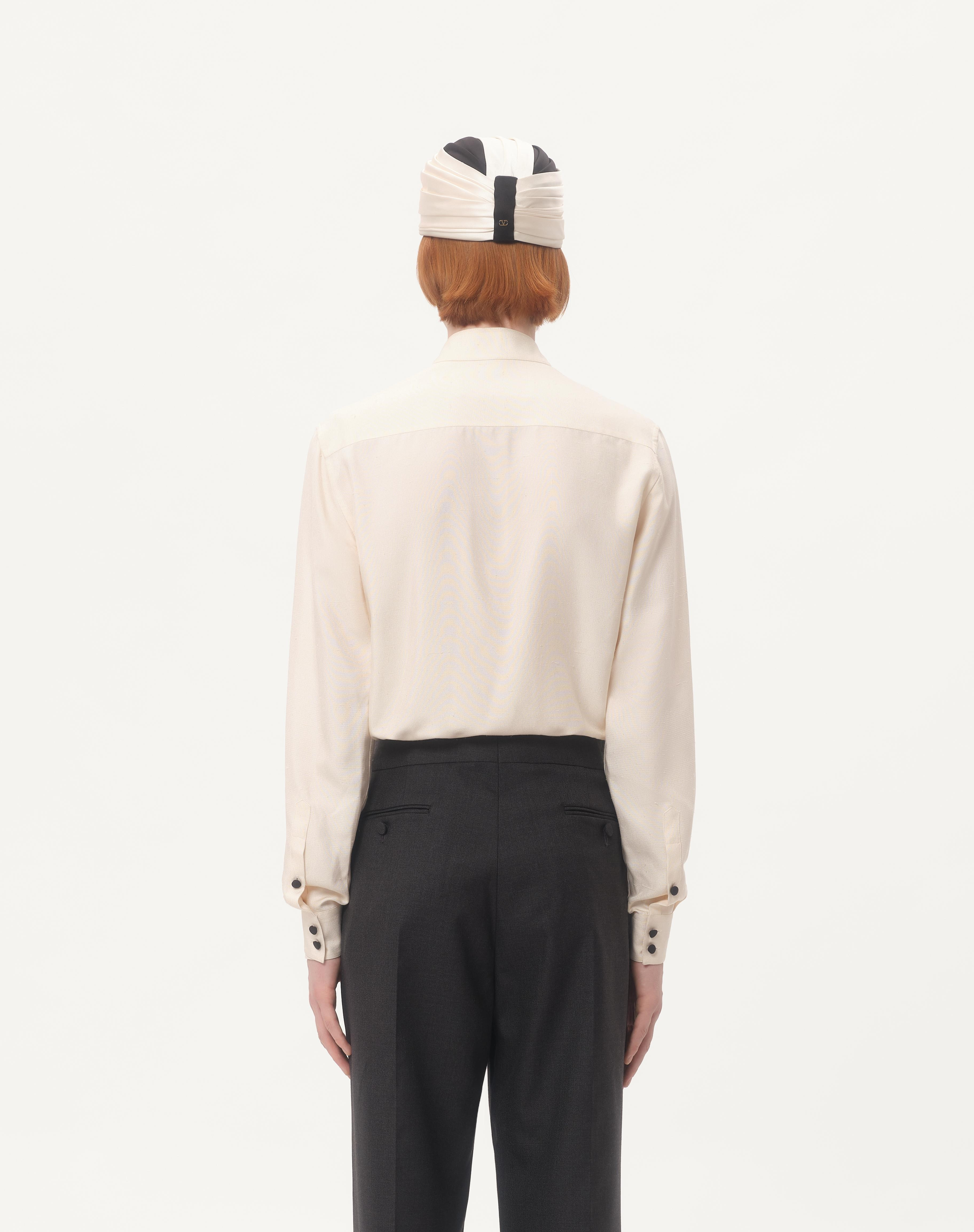 SILK SHANTUNG SHIRT WITH TOGGLE - 7