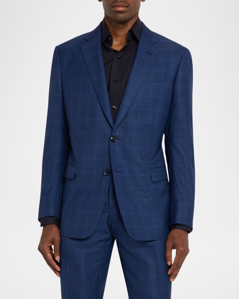 Men's Wool and Silk Windowpane Sport Coat 4