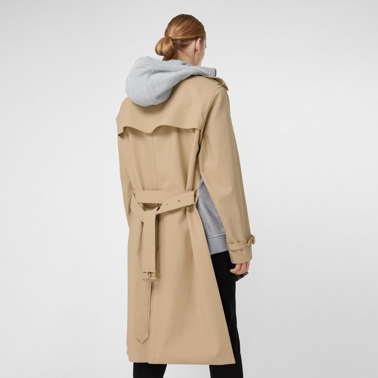 Cotton and Jersey Reconstructed Trench Coat - 8