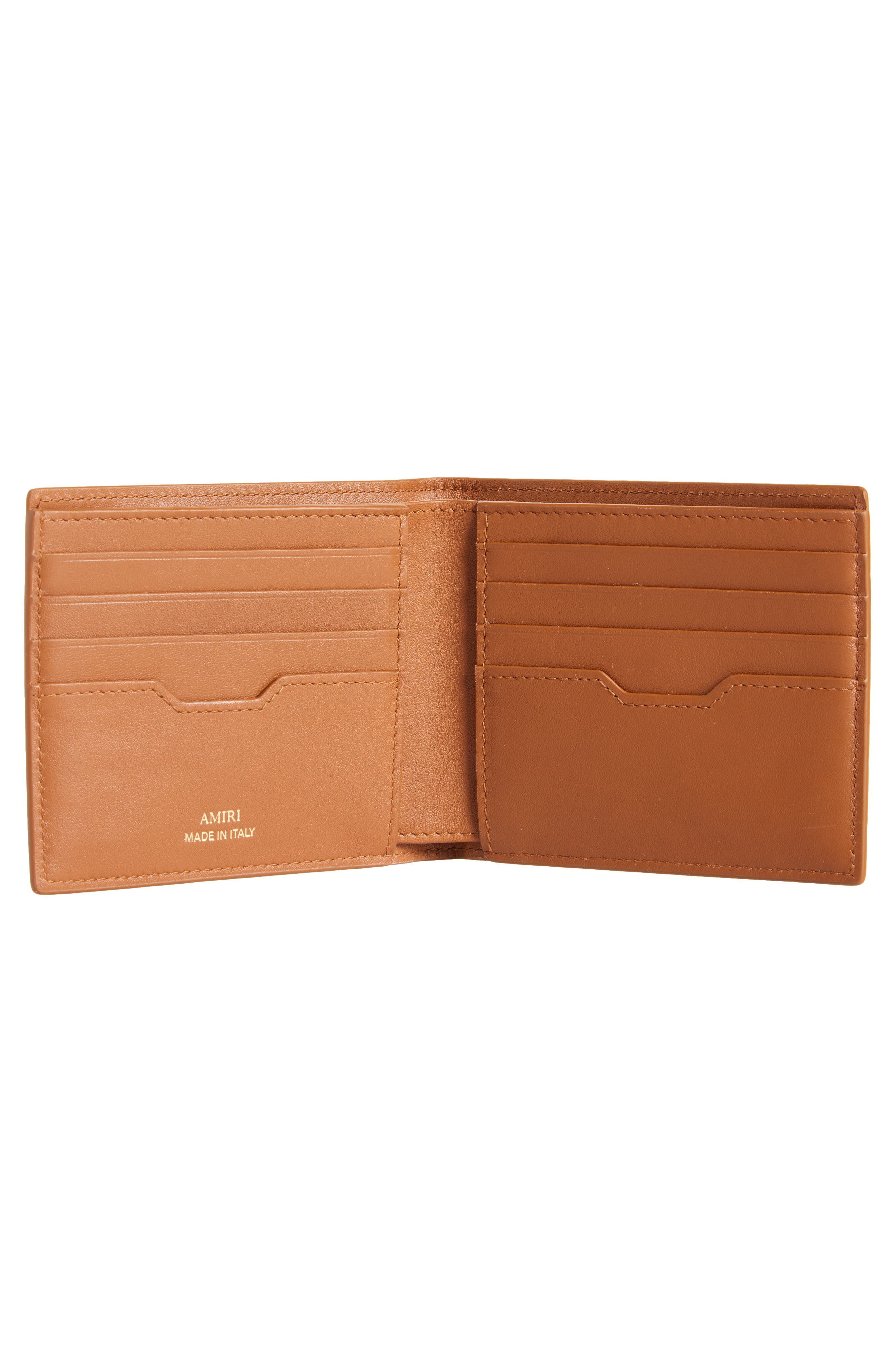 AMIRI MA Icon Croc Embossed Leather Bifold Wallet in Malt at Nordstrom - 2