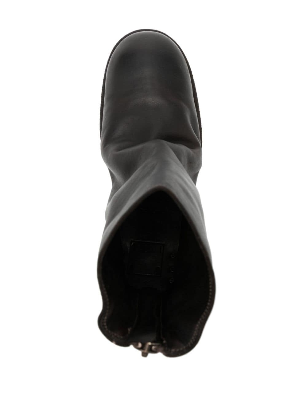 zip-fastened leather boots - 4